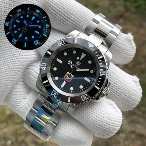 STEELDIVE mens dive wrist watches,luxury men automatic mechanical watch sport 200m waterproof wristwatch C3 luminous clock NH35