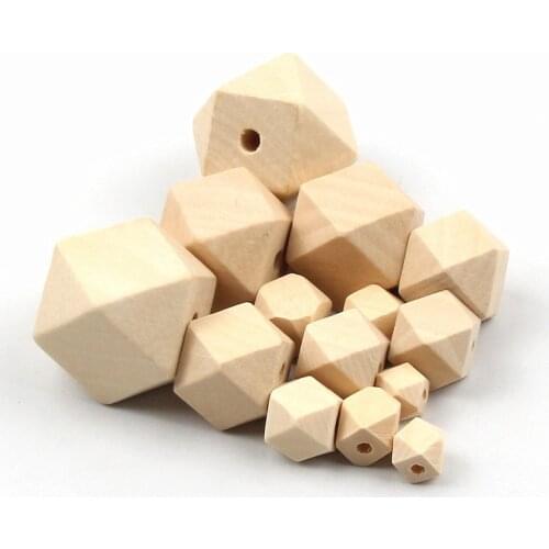 DIY Wood Gasket Beads Unfinished Jewelry Necklace Bracelet Round Loose Beads Creative Ornaments Making Accessories