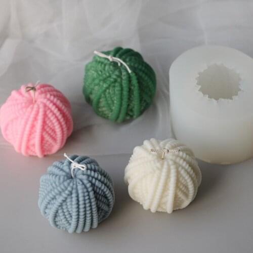 Ball of yarn Candle Molds Silicone Mold Aromatherapy Soap Mould For Candle Making Chocolate Cake Decoration