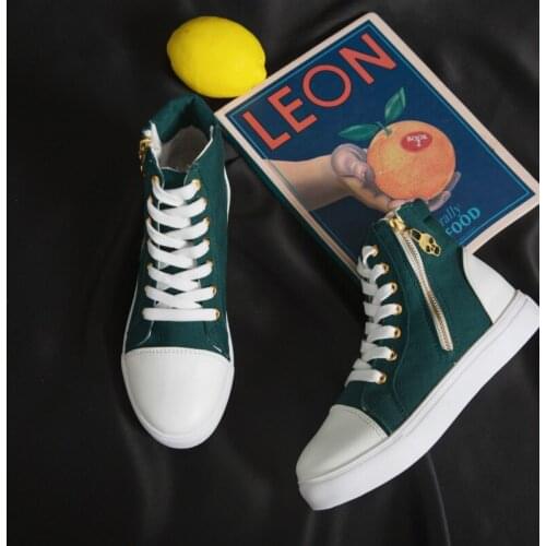 High Help Canvas Shoe Woman Trend Shoes Student Multicolor High Help Canvas Shoe Woman Shoes Woman U12-52