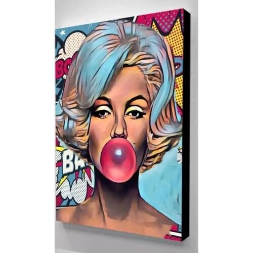 Marilyn Monroe Canvas Painting Pop Culture Wall Art Bubble HD Printing Poster Graffiti Home Decor for Bedroom Modular Pictures