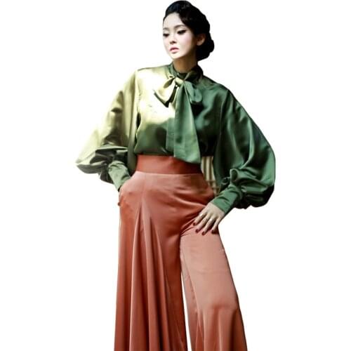 J-Bg Pink Satin Blouses