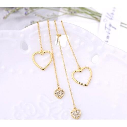 Fashion New Arrival Earring Long Romantic Korean Hollow Heart Earring For Women Wholesale Appointment Date Gift Earring Jewelry