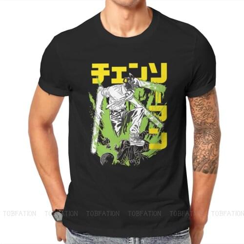 Chainsaw Man Denji Makima Aki Manga TShirt for Men Cool Warrior Soft Leisure Sweatshirts T Shirt High Quality Trendy Fluffy