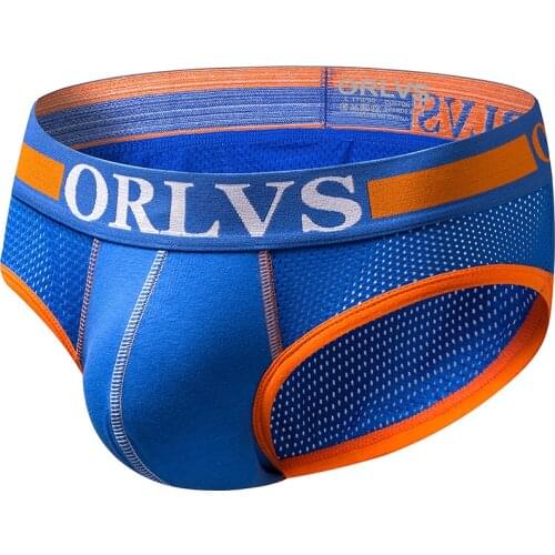 2020 ORLVS Brand Men Underwear Mesh Qucik-Dry Sexy Men Briefs Breathable Mens Slip Cueca Male Panties Underpants Gay OR117