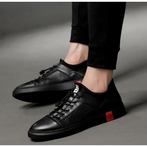 Big Size 47 Men Genuine Leather Oxfords Shoes Luxury Brand Male Footwear Shoes for Men Breathable Comfy Flat Gentleman Shoes IV