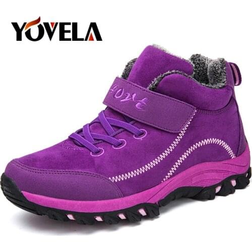 New Unisex Winter Snow Boots Plush Warm Mens Ankle Boots Fashion High Quality Non-Slip Men Winter Warm Shoes Boots Size 36-45