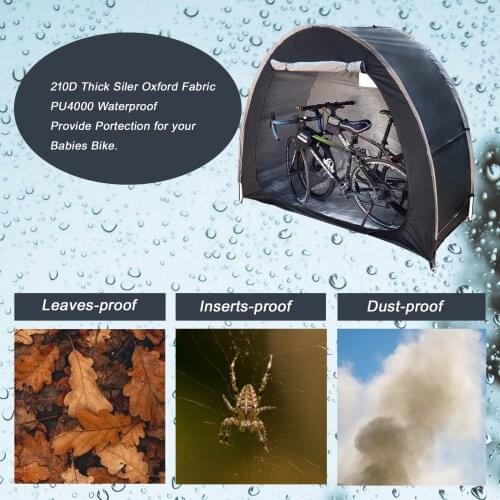 Outdoor Bike Covers Storage Shed Tent,210D Waterproof Coated Oxford Bike House waterproof