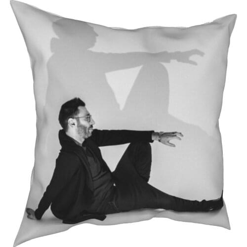 New simple style character print pillow case retro linen pillow case simple home decoration pillow case