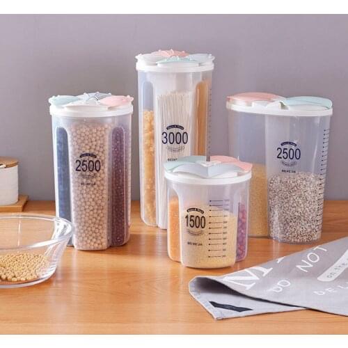 Practical Kitchen Storage Box Food Storage Box Grain Storage Tank Moisture-Proof Sealed Cans Transparent Storage Bottle
