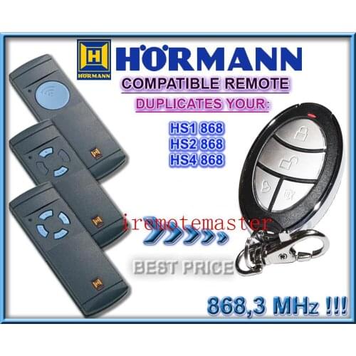 For HORMANN (Blue buttons compatible) HSE2 868Mhz Garage Door/Gate Remote Control Replacement/Duplicator high quality