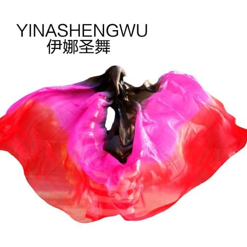 Belly Dance Props Women Belly Dance Silk Veils Belly Dance Veil For Girls Belly Dance Silk Veils black+rose+red