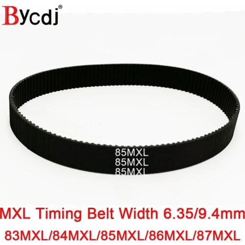MXL Timing belt B104 B105 B106 B108B109MXL Teeth Width 6.4/9.4mm 2.032mm Pitch Synchronous belt 83MXL 84MXL 85MXL 86MXL 87MXL