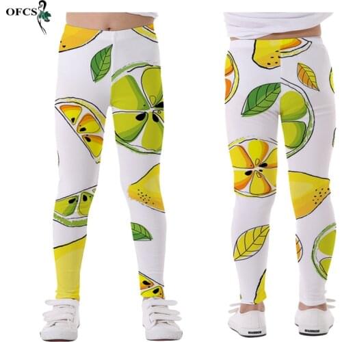 Retail New Summer Girl Pants Skinny Flower Print Elastic Leggings Kids Pants Baby Teenager 5-12 Year Childrens Clothes Trousers