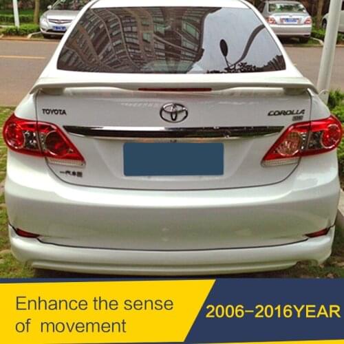 For Toyota Corolla Rear Wing Spoiler Rear Trunk Lid Car Sport Spoilers Wing For Corolla Spoiler 2006 - 2013year With LED Lamp
