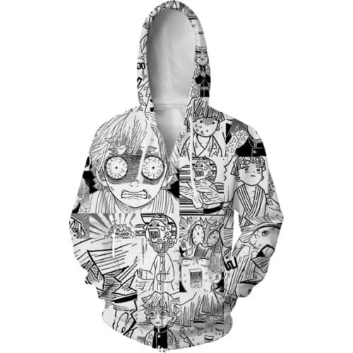 Demon Slayer Kimetsu no Yaiba 3D Hoodie Cosplay Kamado Tanjirou Nezuko Zenitsu Tomioka Giyuu Hoodies Sweatshirt Zipper Coat