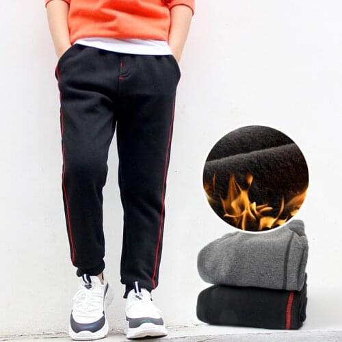 Winter Thick Teenage Boys Pants Cotton Kids Trousers Sports Pants For Boys Autumn 5 6 8 10 12 14 Year Casual Kids Boy Clothes