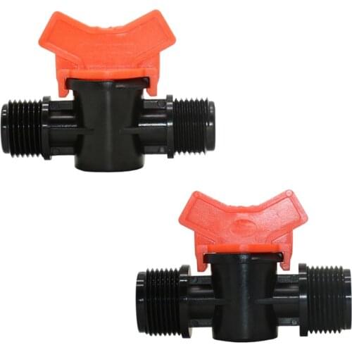 1/2 3/4 Male thread garden tap 2-way Garden Irrigation water Valve flow control valve for G1/2 G3/4 tube Fittings 30 Pc