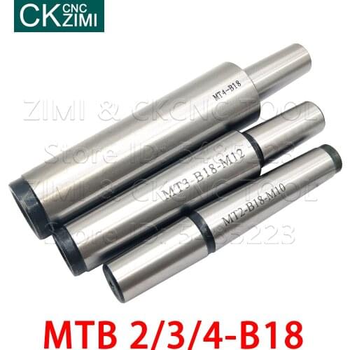 1PCS Mohs taper shank connecting rod MTB2 MTB3 MTB4 B18 M10 M12 M16 drill rear thread MTB MTA thread taper automatic drill chuck