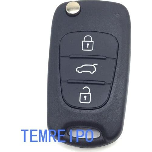 10pcs/lot Uncut Blade 3 Buttons Flip Remote Key Shell For Kia K2 K5 Car Keys Blank case cover