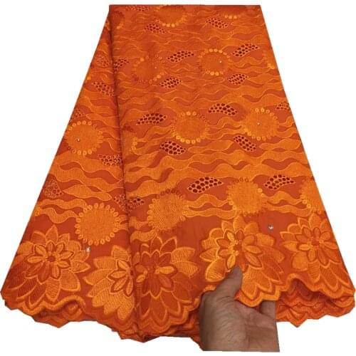 Nigerian African Cotton Lace Fabric 2021 Cheap High Quality Lace Swiss Voile Lace Punch Dry For Wedding Dress Sewing y66-410