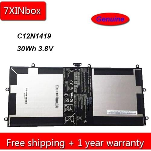 7XINbox 30Wh 3.8V Genuine C12N1419 Laptop Battery For Asus Transformer Book T100 Chi T100CHI 10.1-Inch Touchscreen 2-in-1 Series