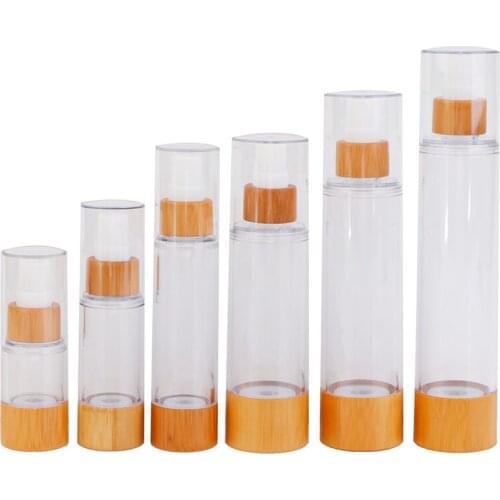 Bamboo Glass 20/30/50/80/100/120ML Empty Spray Bottle For Travel Cosmetic Makeup Refillable Bottles Perfume Atomizer Containers