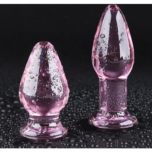 Big Glass Anal Plug Butt Masturbator Crystal Anal Beads Stimulator Sex Adult Toys Women Men Masturbation Anal Toys For Couple