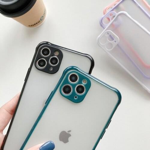 TPU+PC 2 in 1 Phone Case For iphone 12 Pro 11 X XR XS Max Shockproof Case For iphone 12 mini 6 7 8 Plus Translucent Back Cover