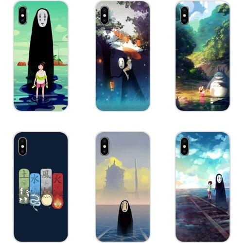 For Apple iPhone X XR XS 11Pro MAX 4S 5S 5C SE 6S 7 8 Plus ipod touch 5 6 TPU Transparent Skin Cover Ghibli Spirited Away Totoro