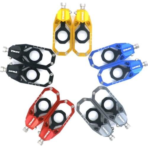 CNC Motorcycle Right Left Chain Adjusters with Tensioner Catena Spool For 2012-2015 Yahama T-MAX 530 TMAX530 TMAX 530 2013 2014