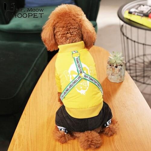 Hoopet Pet Dog Clothes Cotton Puppy Four-legs Sweaters Coats Puppy Clothing Outfit for Chihuahua Pets Products