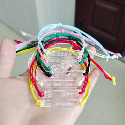 Custom Music Spotify Code Bracelet For Women Men Hand-Made Rope Bracelet Personalized Song Code Jewelry