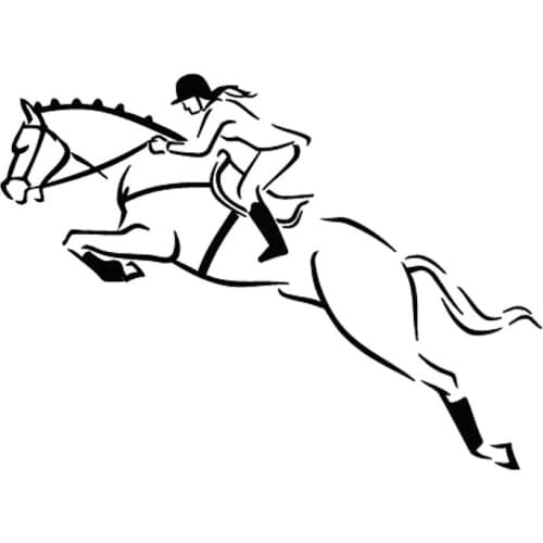Jockey Horse Race Jump Car-Sticker Automobiles Motorcycle Window Bumper Laptop Vinyl Decal PVC Decorative Good Apply To Car Door