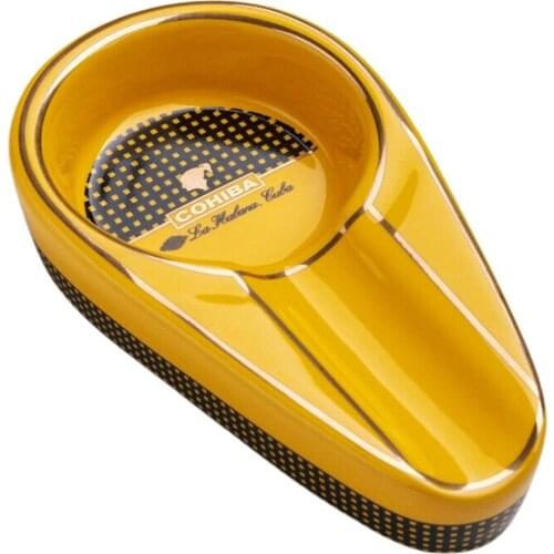 Classic Ceramic Anti-slip Pocket Cigar Cigarette Ashtray Stand Single Cigar Holder Creative Accessories