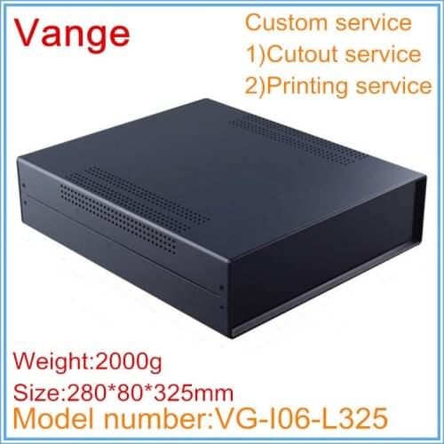 1pcs/lot powder coating project box Iron metal material instrument housing chassis 280*80*325mm for electronic apparatus