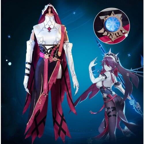 Game Genshin Impact Rosaria Cosplay Costume Women Sexy Bodysuit Pants Halloween Carnival Uniform Cosplay Dress Up