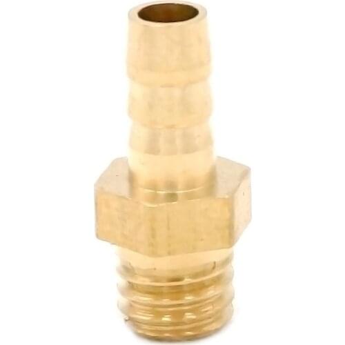 LOT 5 Hose Barb I/D 4mm x M6 Metric Male Thread Brass coupler Splicer Connector fitting for Fuel Gas Water