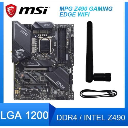 MSI MPG Z490 GAMING EDGE WiFi Motherboard LGA 1200 Z490 DDR4 128GB Tenth generation CPU PCI-E 4.0 M.2 SATAIII Desktop Mainboard