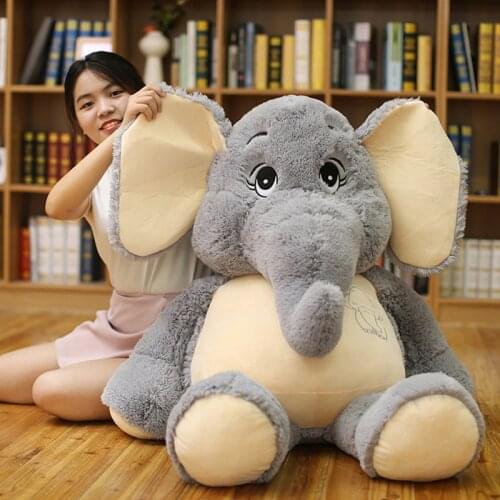 Lovely 38/58/68cm Gentle Elephant Plush Toys Staffed Cartoon Animal Doll Kids Baby Children Love Toy Appease Doll Christmas Gift