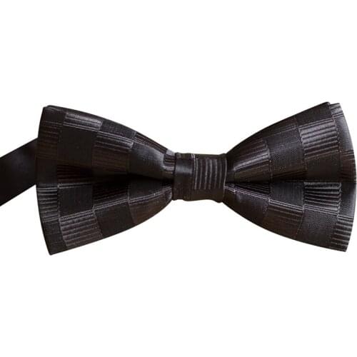 Ikepeibao Mens Black Plaid Checked Bow Ties Pre-Tied Adjustable Assorted Color