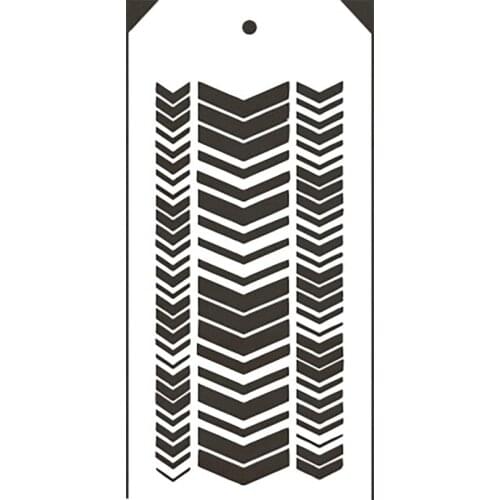 2021 New Label Tag Plastic Stencil For Craft Making Arrow Pattern Scrapbooking Background Greeting Card No Metal Cutting Dies