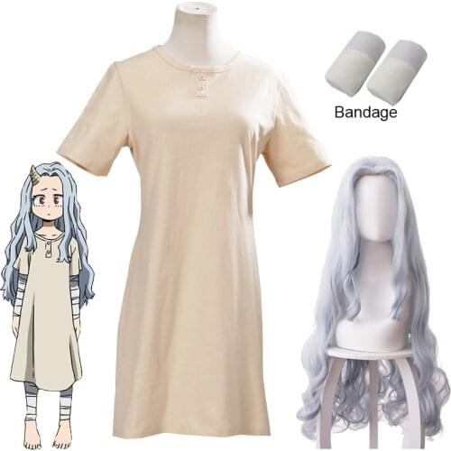 Anime Boku no My Hero Academia Season 4 Eri Cosplay Halloween Party Costume Dress Wig for Women Girls