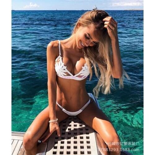 By dhl or fedex 100pcs new Women Bikini Set Female Floral Lace Spliced Mesh Swimsuit Summer Vintage Brazilian Bathing Suit