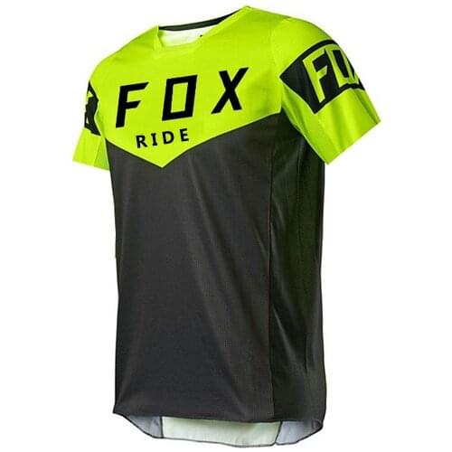 Ride Fox Motorcycle Jersey Mountain Bike Top Downhill Quick-drying Shirt Downhill Jersey MTB Short-sleeved motocross jersey