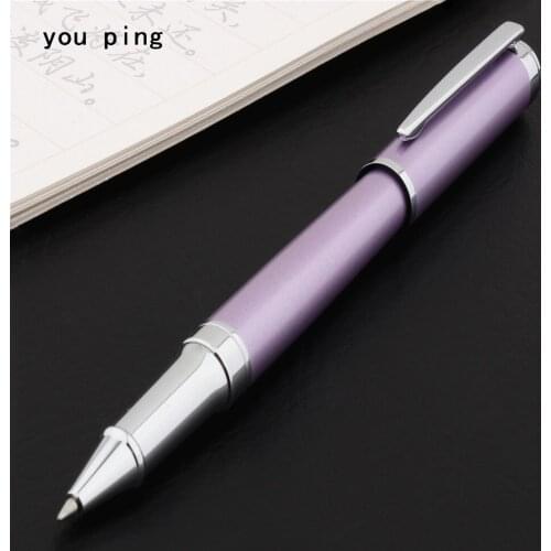 High quality 008 Purple Business office Medium Nib Rollerball Pen New School student office stationery Ballpoint Pens