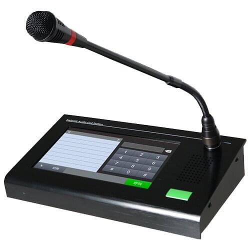 SINREY SIP805T 7-inch touch screen Broadcast host Newtork Multi Microphone sip paging systetm