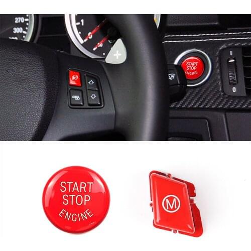 Steering Wheel M Sport Mode Button Switch Replacement Cap Cover for BMW 3 Series M3 E90 E91 E92 E93 2007-2013 Car Accessory Red