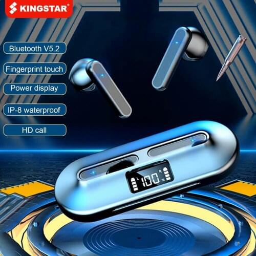 KINGSTAR Bluetooth Earphones Digital Display Intelligent Noise Reduction Touch Control TWS In-ear Stereo Headsets for Sports