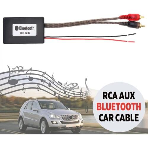 Universal Car bluetooth Wireless Connection Adapter for Stereo with 2RCA AUX IN Music Audio Input Wireless Cable for Truck Auto